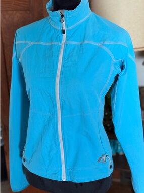 Eddie Bauer Bright Turquoise Zip-Front Utility Jacket